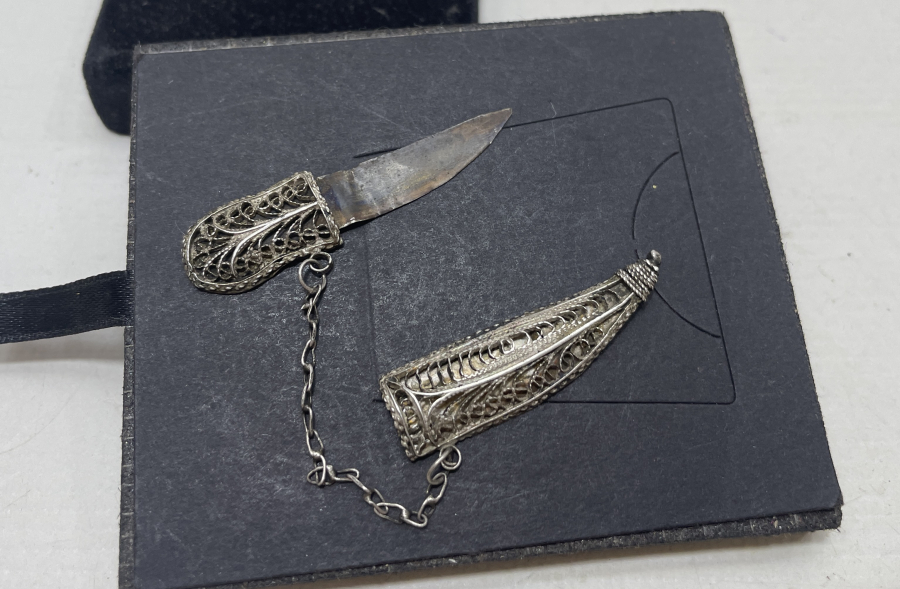 OSMANLI DÖNEMİ GÜMÜŞ ÇERKES İŞİ DOĞDULUK KAMASI