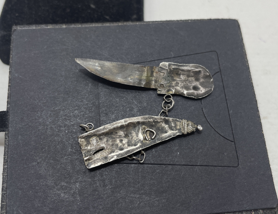 OSMANLI DÖNEMİ GÜMÜŞ ÇERKES İŞİ DOĞDULUK KAMASI