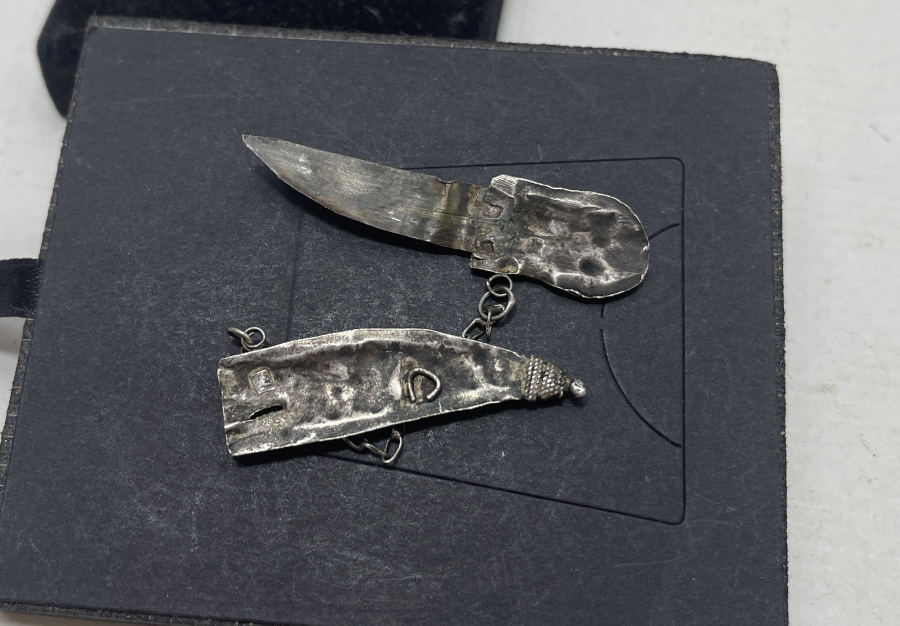 OSMANLI DÖNEMİ GÜMÜŞ ÇERKES İŞİ DOĞDULUK KAMASI