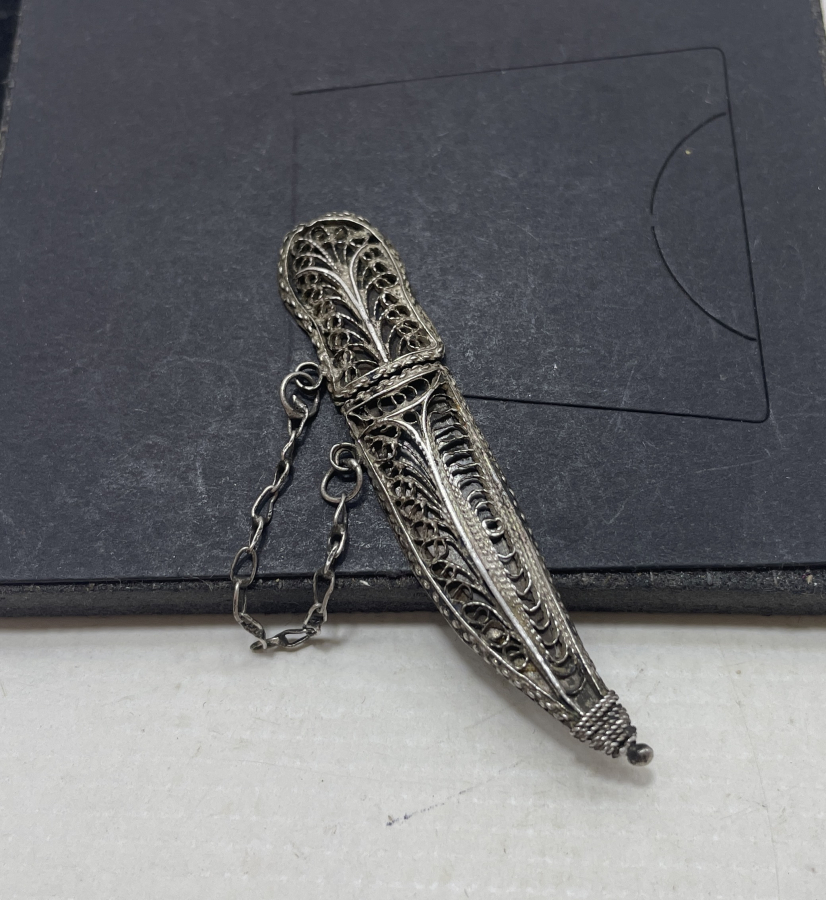 OSMANLI DÖNEMİ GÜMÜŞ ÇERKES İŞİ DOĞDULUK KAMASI