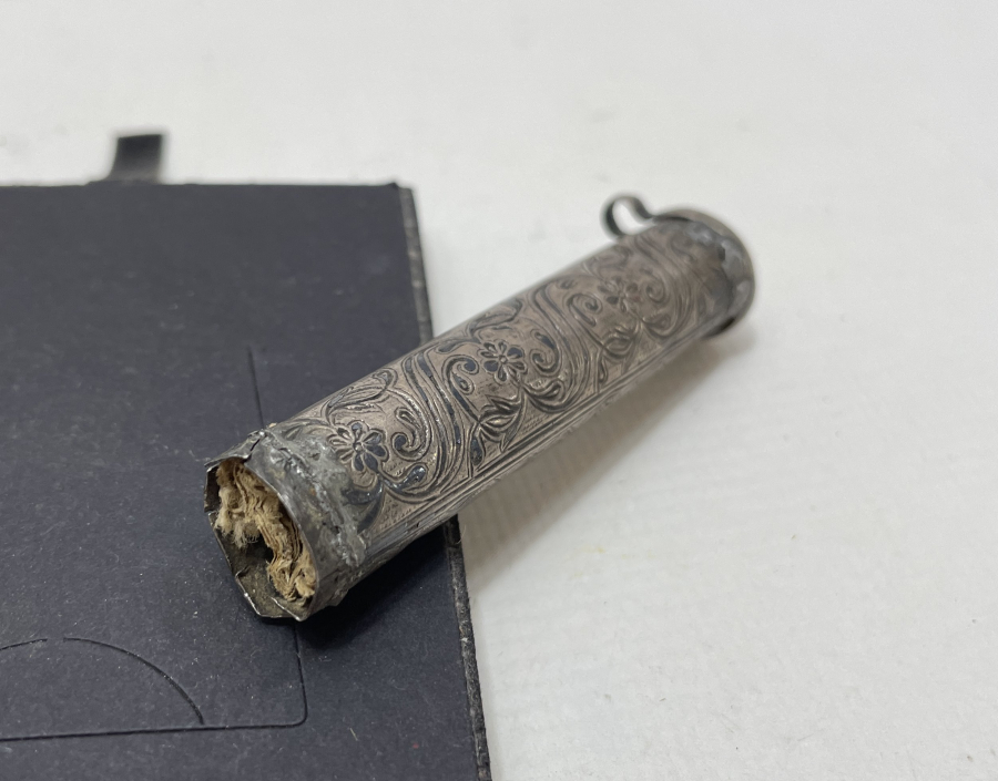 OSMANLI DÖNEMİ İÇİNDE DUASIYLA SAVATLI GÜMÜŞ HAMAYIL