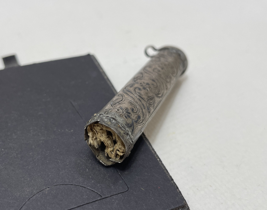 OSMANLI DÖNEMİ İÇİNDE DUASIYLA SAVATLI GÜMÜŞ HAMAYIL