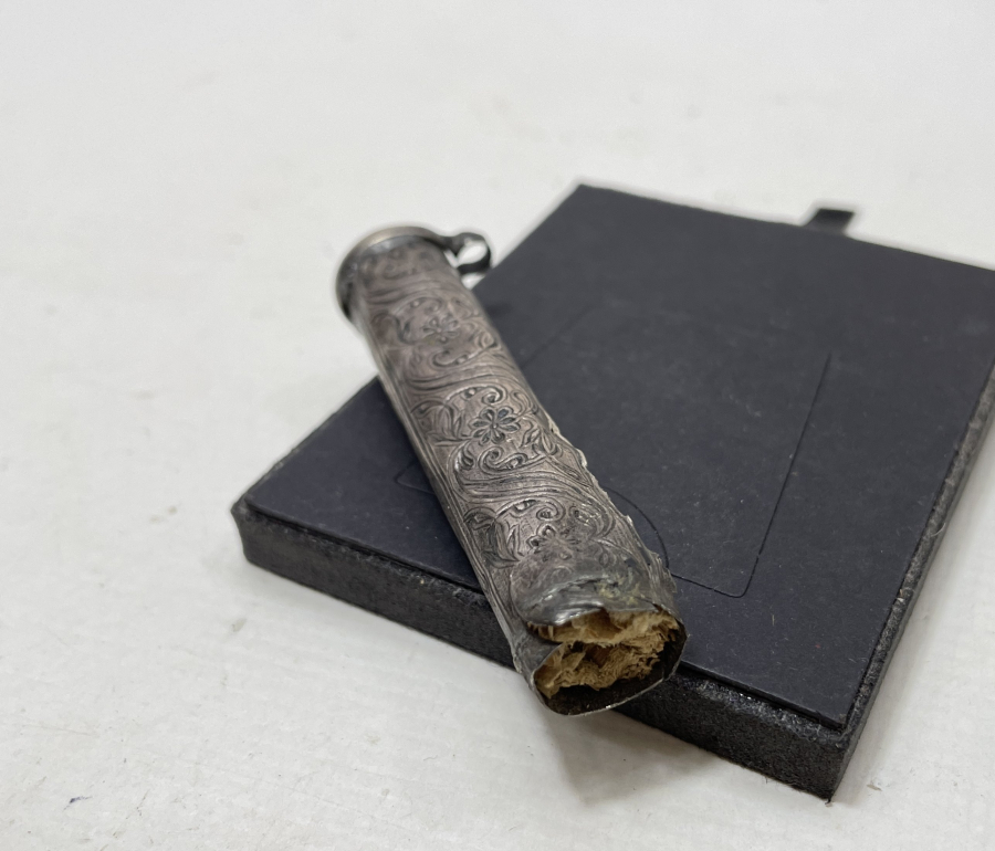 OSMANLI DÖNEMİ İÇİNDE DUASIYLA SAVATLI GÜMÜŞ HAMAYIL