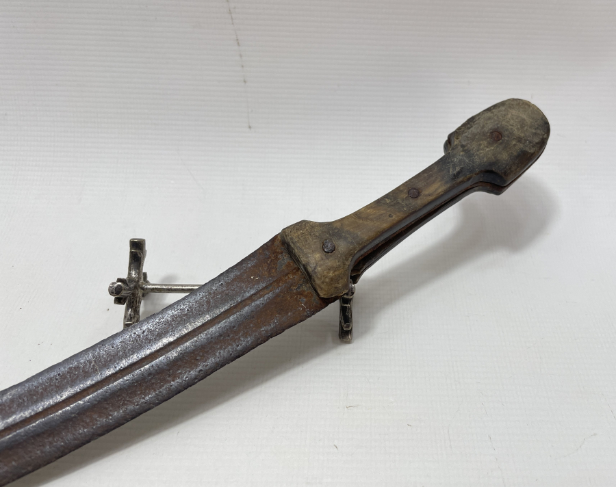 OSMANLI DÖNEMİ NADİR FORMDA ÇERKES İŞİ BÜYÜK BOY HANÇER