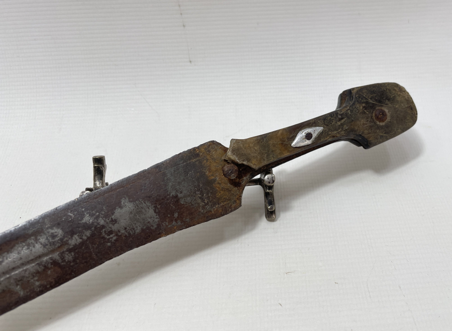 OSMANLI DÖNEMİ NADİR FORMDA ÇERKES İŞİ BÜYÜK BOY HANÇER