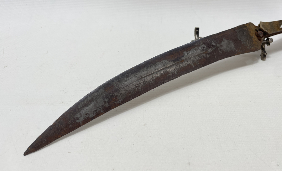 OSMANLI DÖNEMİ NADİR FORMDA ÇERKES İŞİ BÜYÜK BOY HANÇER