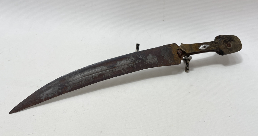 OSMANLI DÖNEMİ NADİR FORMDA ÇERKES İŞİ BÜYÜK BOY HANÇER