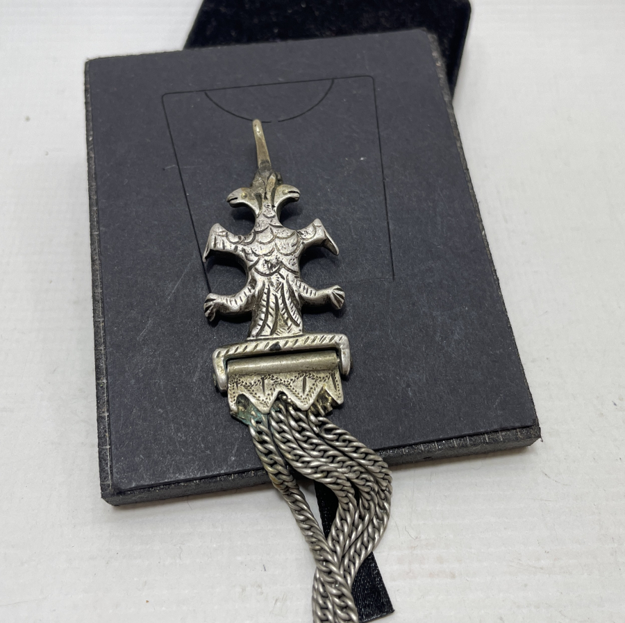 OSMANLI DÖNEMİ SELÇUKLU KARTALI GÖRSELLİ NADİR CEP SAATİ KÖSTEĞİ