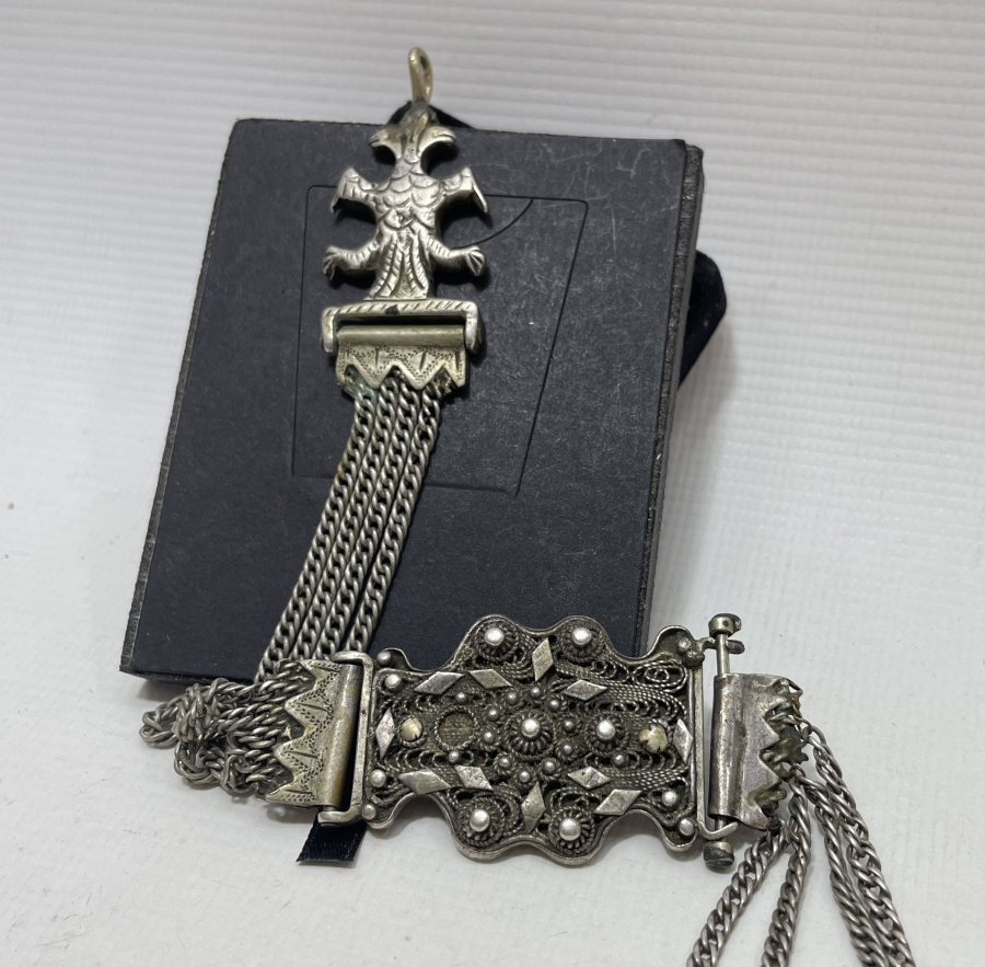 OSMANLI DÖNEMİ SELÇUKLU KARTALI GÖRSELLİ NADİR CEP SAATİ KÖSTEĞİ