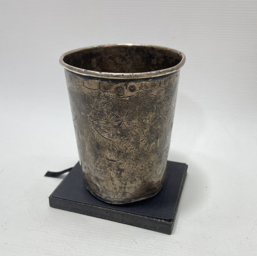 OSMANLI DÖNEMİ TUĞRALI GÜMÜŞ SU BARDAĞI