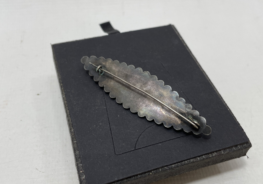 ÖZEL YAPIM OLTU TAŞLI GÜMÜŞ BROŞ