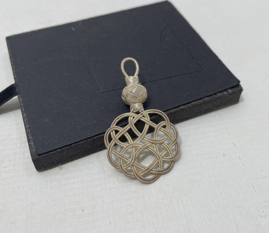 TRABZON HASIR ÖRME EL YAPIMI GÜMÜŞ KOLYE UCU