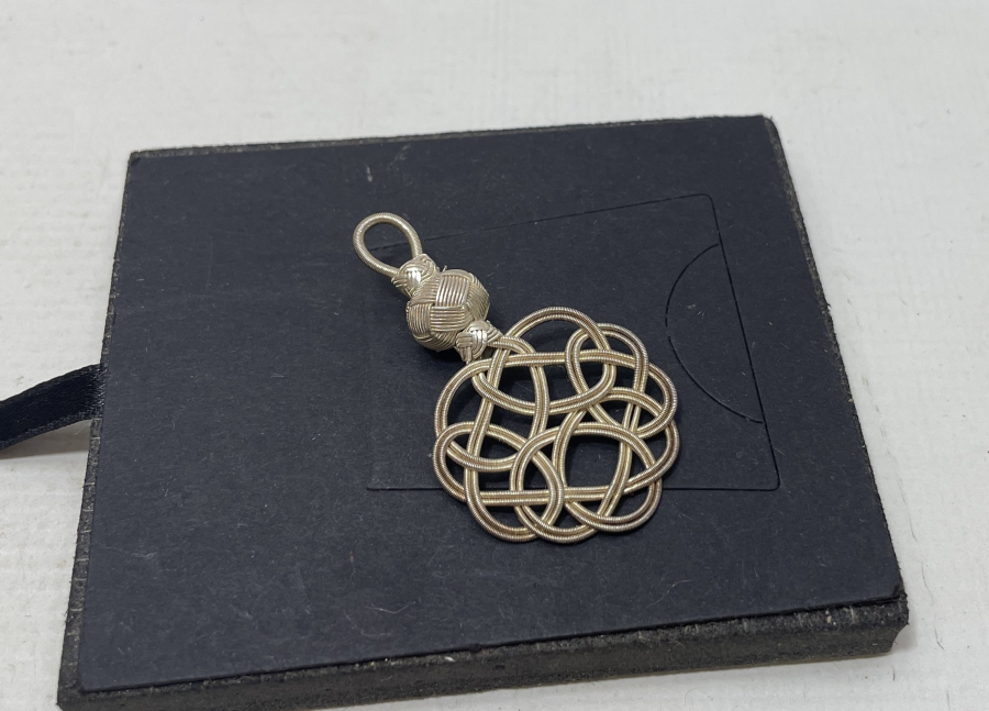 TRABZON HASIR ÖRME EL YAPIMI GÜMÜŞ KOLYE UCU