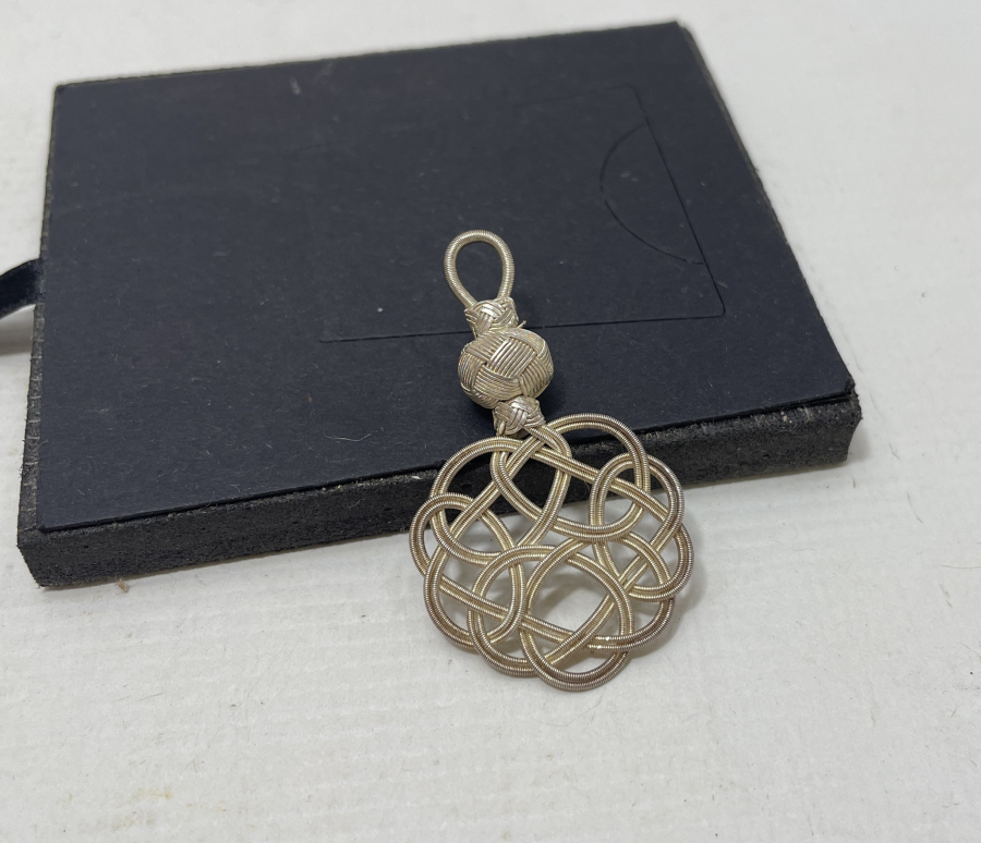 TRABZON HASIR ÖRME EL YAPIMI GÜMÜŞ KOLYE UCU