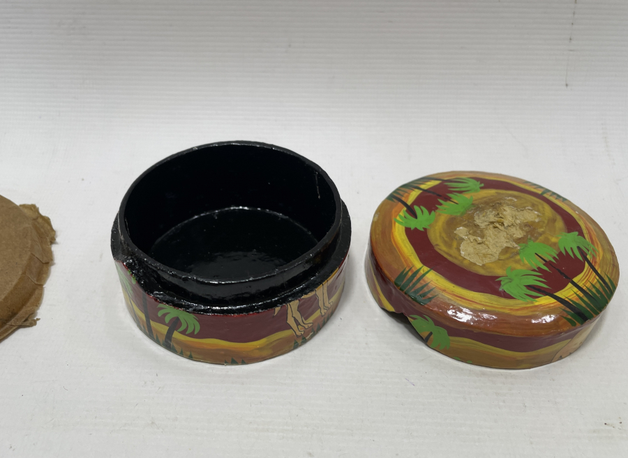 ÜZERİ EL BOYAMA PAPİER MACHE TESPİH KUTUSU