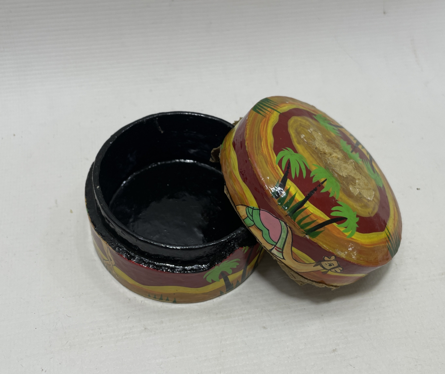 ÜZERİ EL BOYAMA PAPİER MACHE TESPİH KUTUSU