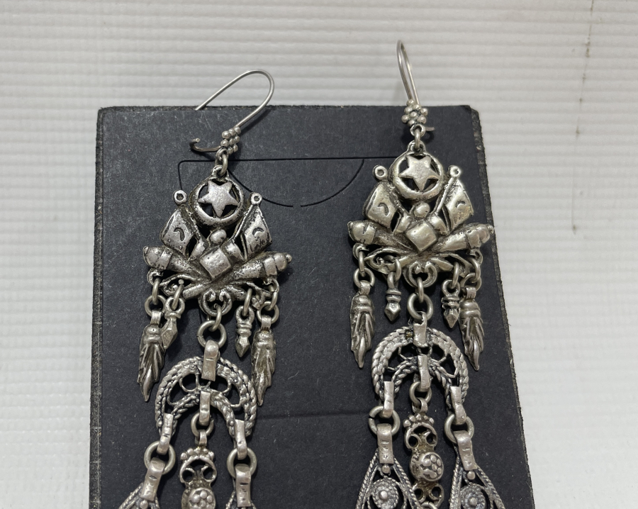 ÜZERİNDE TOPÇU BİRLİĞİ OSMANLI DEVLET ARMASI BULUNAN ÇOK NADİR ÖZEL YAPIM KÜPE