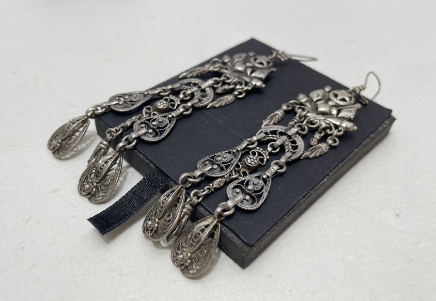 ÜZERİNDE TOPÇU BİRLİĞİ OSMANLI DEVLET ARMASI BULUNAN ÇOK NADİR ÖZEL YAPIM KÜPE