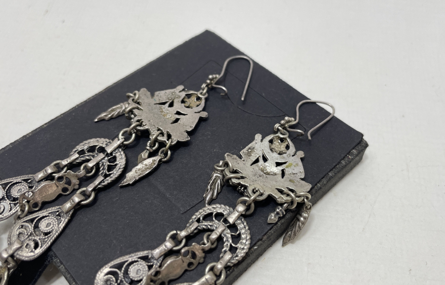 ÜZERİNDE TOPÇU BİRLİĞİ OSMANLI DEVLET ARMASI BULUNAN ÇOK NADİR ÖZEL YAPIM KÜPE