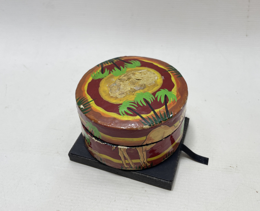 EL BOYAMA ANTİKA PAPİER MACHE TESPİH KUTUSU