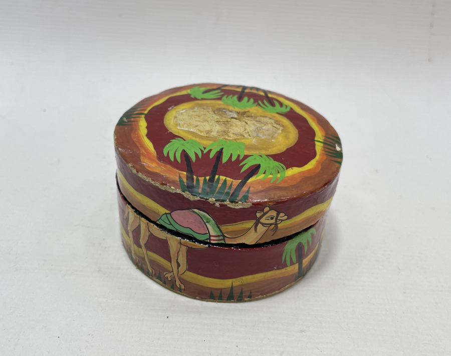 EL BOYAMA ANTİKA PAPİER MACHE TESPİH KUTUSU