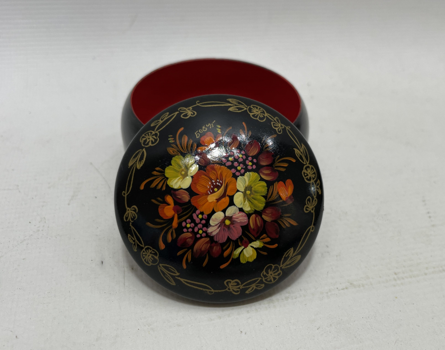 EL BOYAMA OSMANLI DÖNEMİ PAPİER MACHE TESPİH KUTUSU