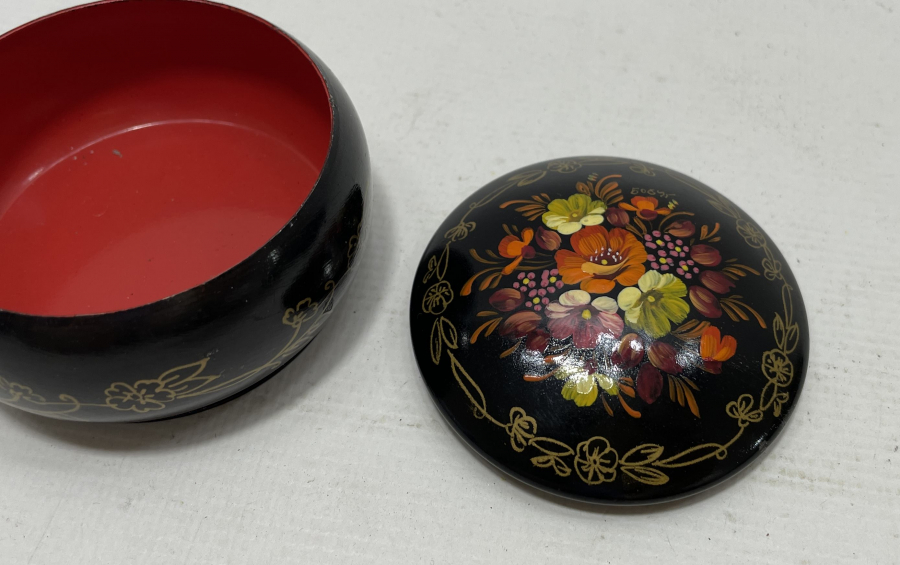 EL BOYAMA OSMANLI DÖNEMİ PAPİER MACHE TESPİH KUTUSU