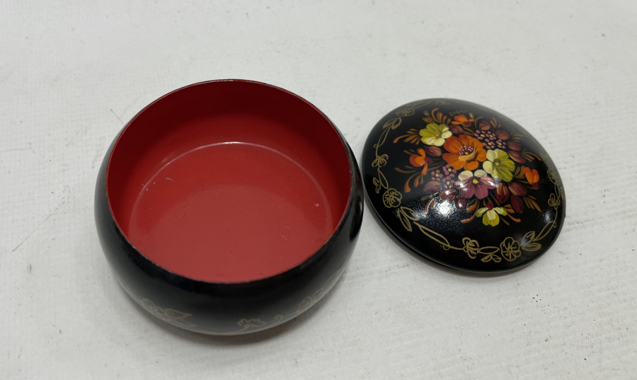 EL BOYAMA OSMANLI DÖNEMİ PAPİER MACHE TESPİH KUTUSU