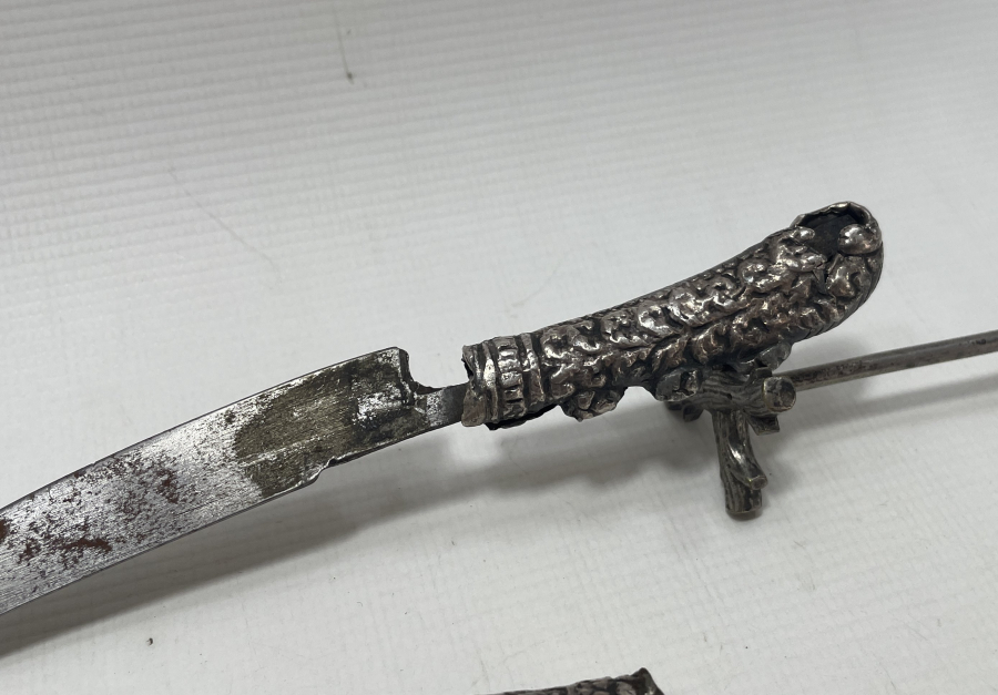 OSMANLI DÖNEMİ GÜMÜŞ KINLI VE GÜMÜŞ SAPLI KAMA - HANÇER