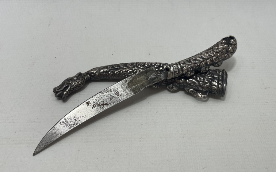 OSMANLI DÖNEMİ GÜMÜŞ KINLI VE GÜMÜŞ SAPLI KAMA - HANÇER