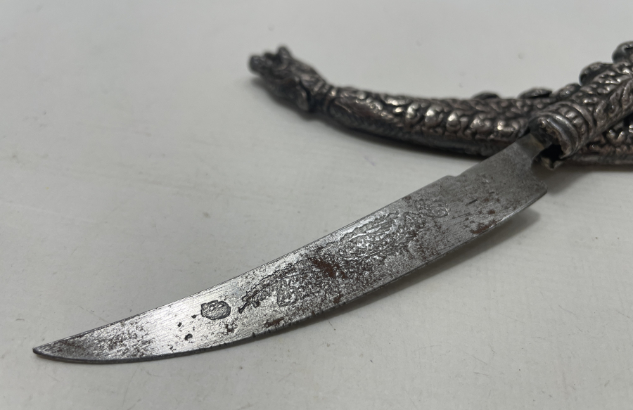 OSMANLI DÖNEMİ GÜMÜŞ KINLI VE GÜMÜŞ SAPLI KAMA - HANÇER