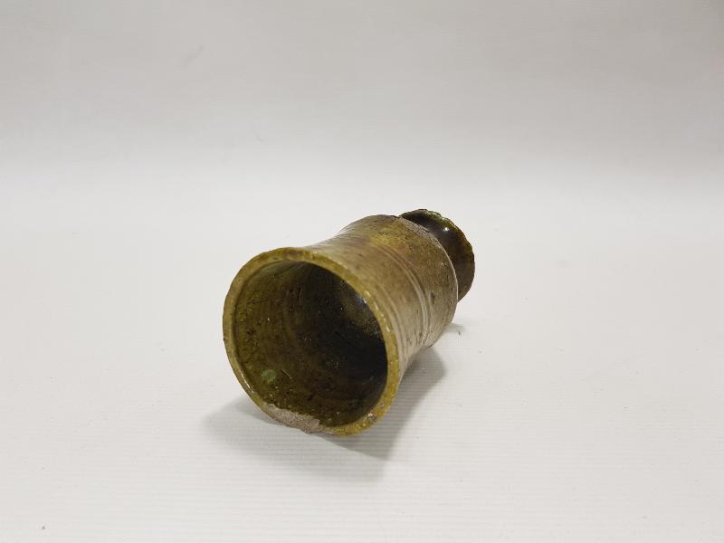 OSMANLI DÖNEMİ KONYA SİLLE İŞİ SIRLI SERAMİK KADEH