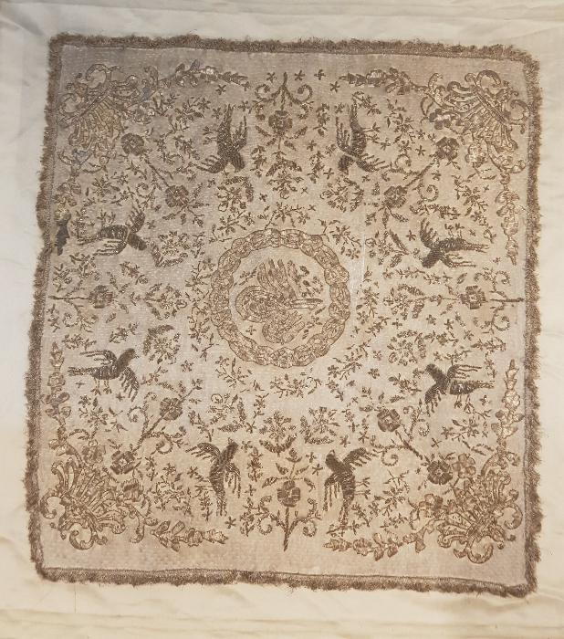 OSMANLI DÖNEMİ TUĞRA İŞLEMELİ İPEK BOHÇA