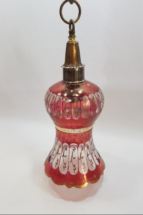 OSMANLI DÖNEMİ MİNELİ KRİSTAL ABAJUR