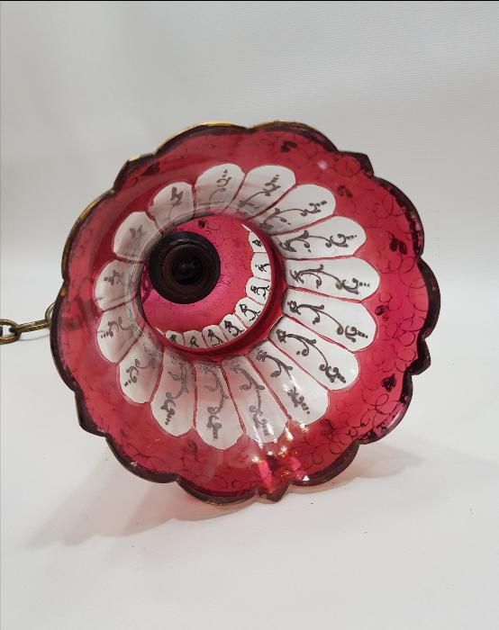 OSMANLI DÖNEMİ MİNELİ KRİSTAL ABAJUR