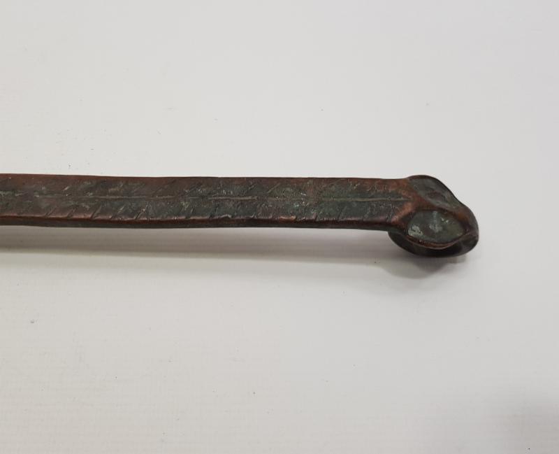 OSMANLI DÖNEMİ YILAN BAŞI FORMLU BAKIR KEVGİR