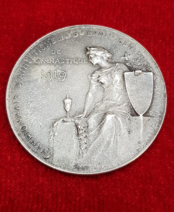 1919 TARİHLİ GÜMÜŞ JİMNASTİK MADALYASI 