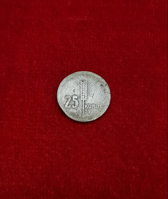 1925 TARİHLİ GÜMÜŞ 25 KURUŞ PARA