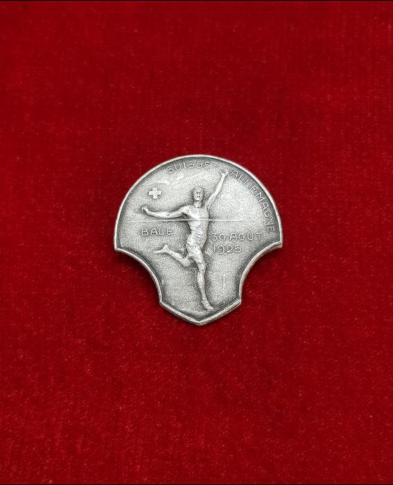 1925 TARİHLİ İSVİÇRE ALMANYA ATLETİZM YARIŞMALARI GÜMÜŞ ROZET