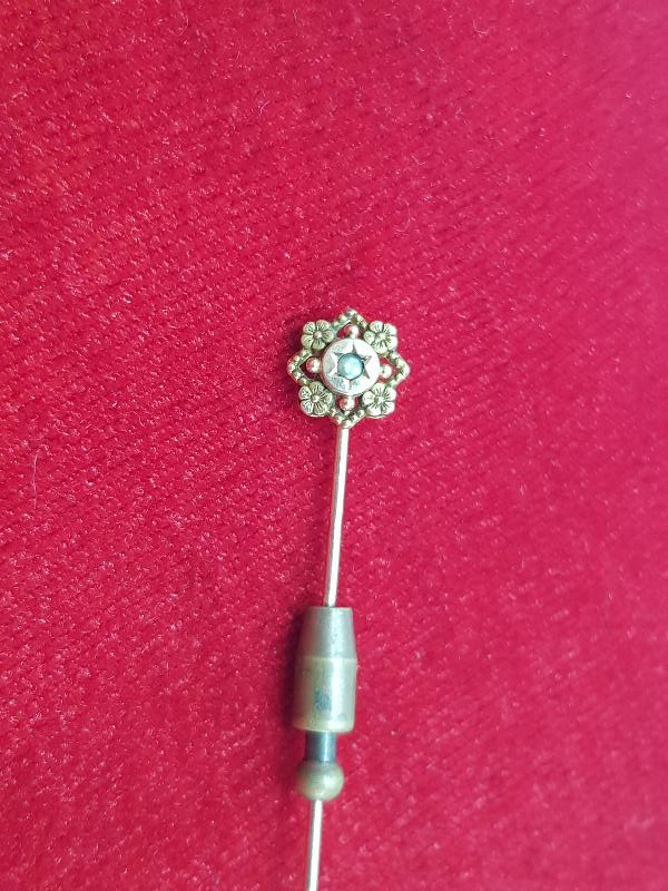 ART NOUVEAU ALTIN KAPLAMA İĞNE BROŞ