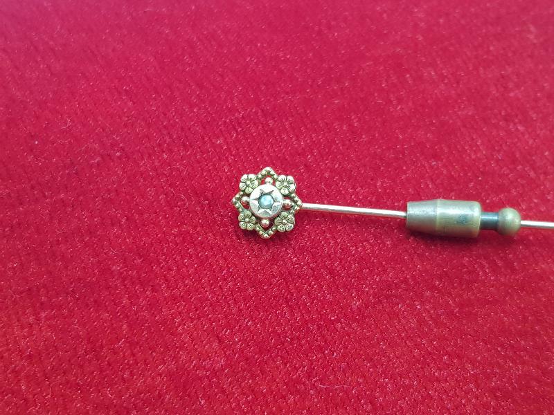 ART NOUVEAU ALTIN KAPLAMA İĞNE BROŞ