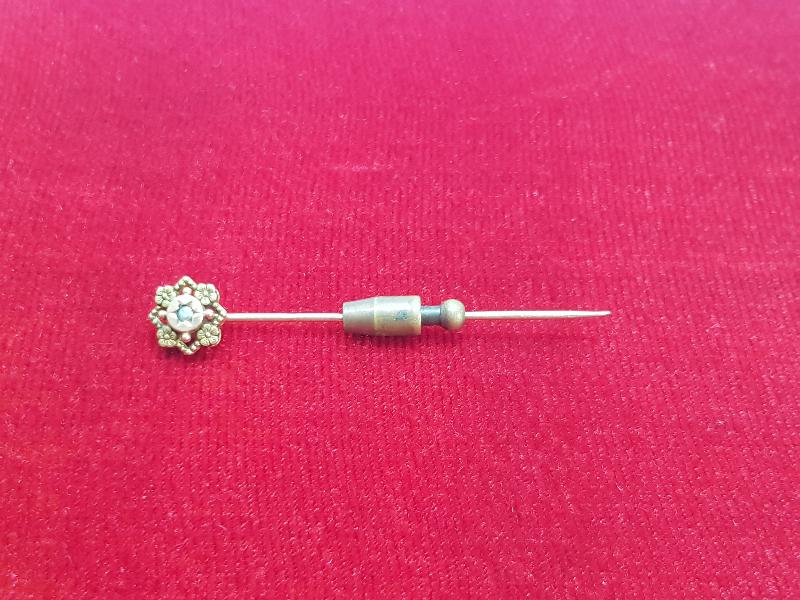 ART NOUVEAU ALTIN KAPLAMA İĞNE BROŞ