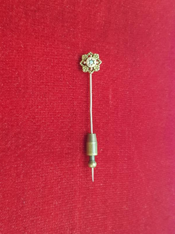 ART NOUVEAU ALTIN KAPLAMA İĞNE BROŞ