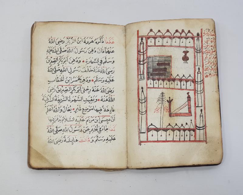 OSMANLI DÖNEMİ KABE RESİMLİ EL YAZMA DELAİL-ÜL HAYRAT