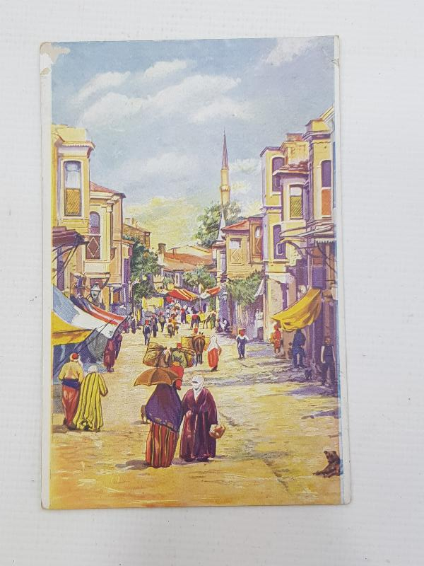 OSMANLI KARTPOSTAL: ÜSKÜDARDA BİR SOKAK