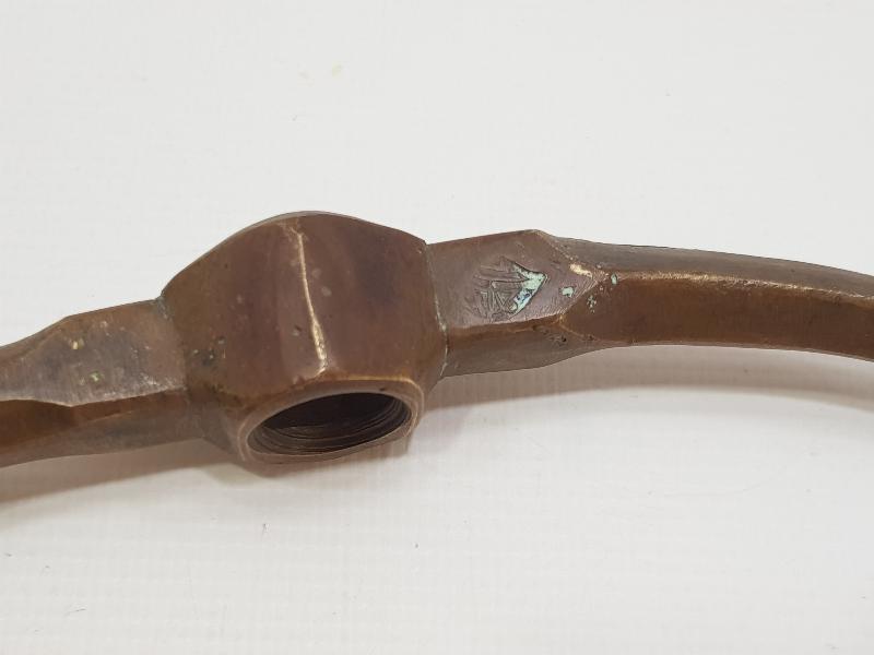 OSMANLICA DAMGALI BRONZ DERVİŞ TEBERİ 