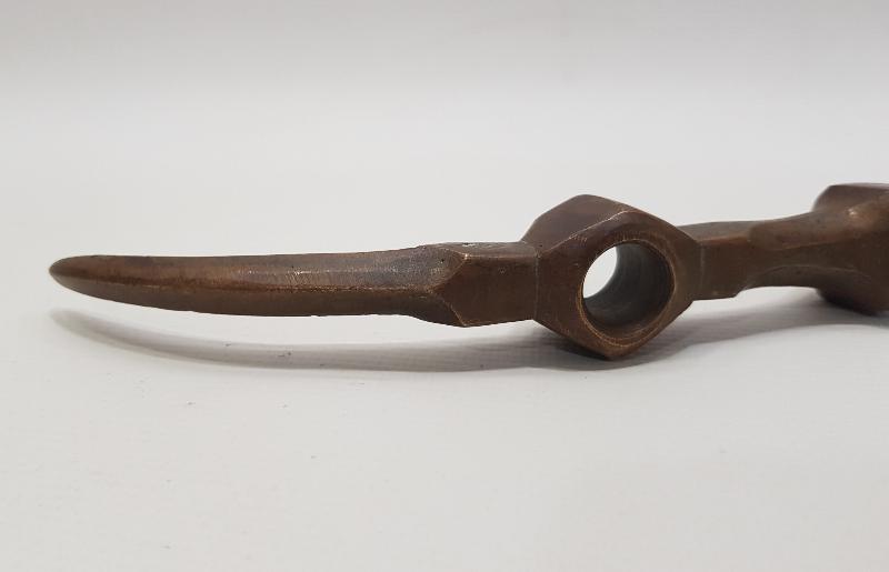 OSMANLICA DAMGALI BRONZ DERVİŞ TEBERİ 