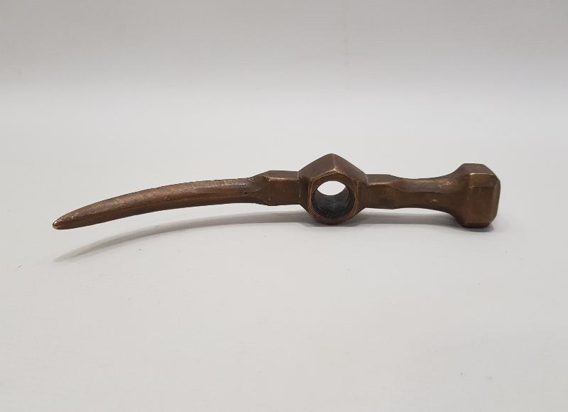 OSMANLICA DAMGALI BRONZ DERVİŞ TEBERİ 