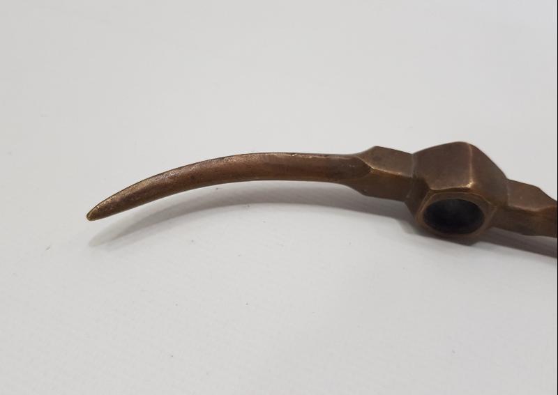 OSMANLICA DAMGALI BRONZ DERVİŞ TEBERİ 