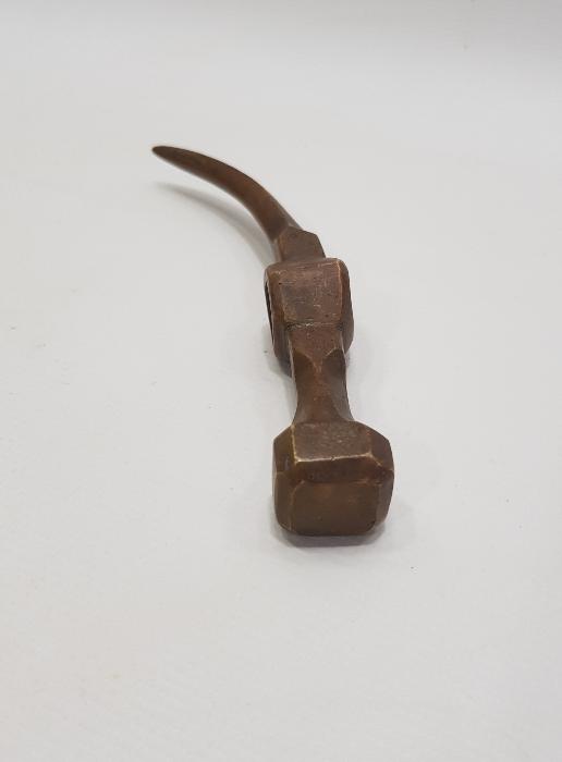 OSMANLICA DAMGALI BRONZ DERVİŞ TEBERİ 